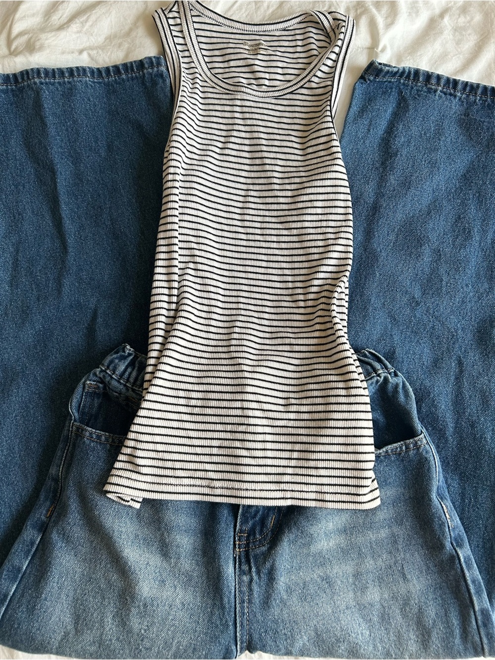 Amazon blue straight legged jeans